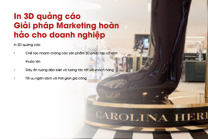 Giải pháp in 3D trong lĩnh vực quảng cáo
