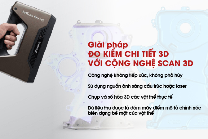Giải pháp quét 3D trong đo kiểm chi tiết cơ khí