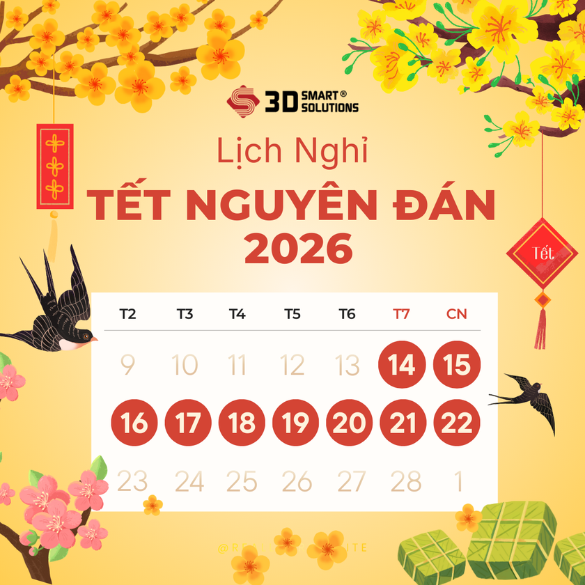 THÔNG BÁO NGHỈ TẾT NGUYÊN ĐÁN 2026