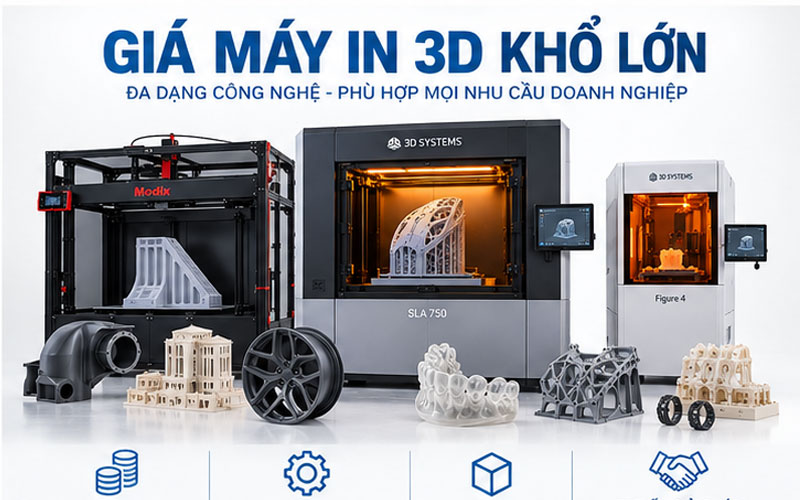 Giá máy in 3D khổ lớn bao nhiêu?