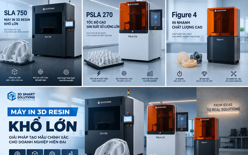 Máy in 3D resin khổ lớn tạo mẫu sắc nét, chính xác
