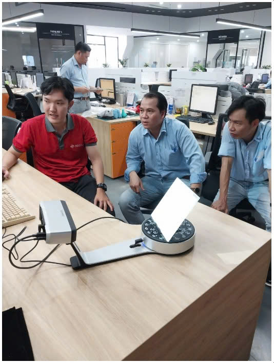 Hình ảnh buổi đào tạo hướng dẫn sử dụng máy quét 3D EinScan-SP tại Bình Tiến Biên Hòa