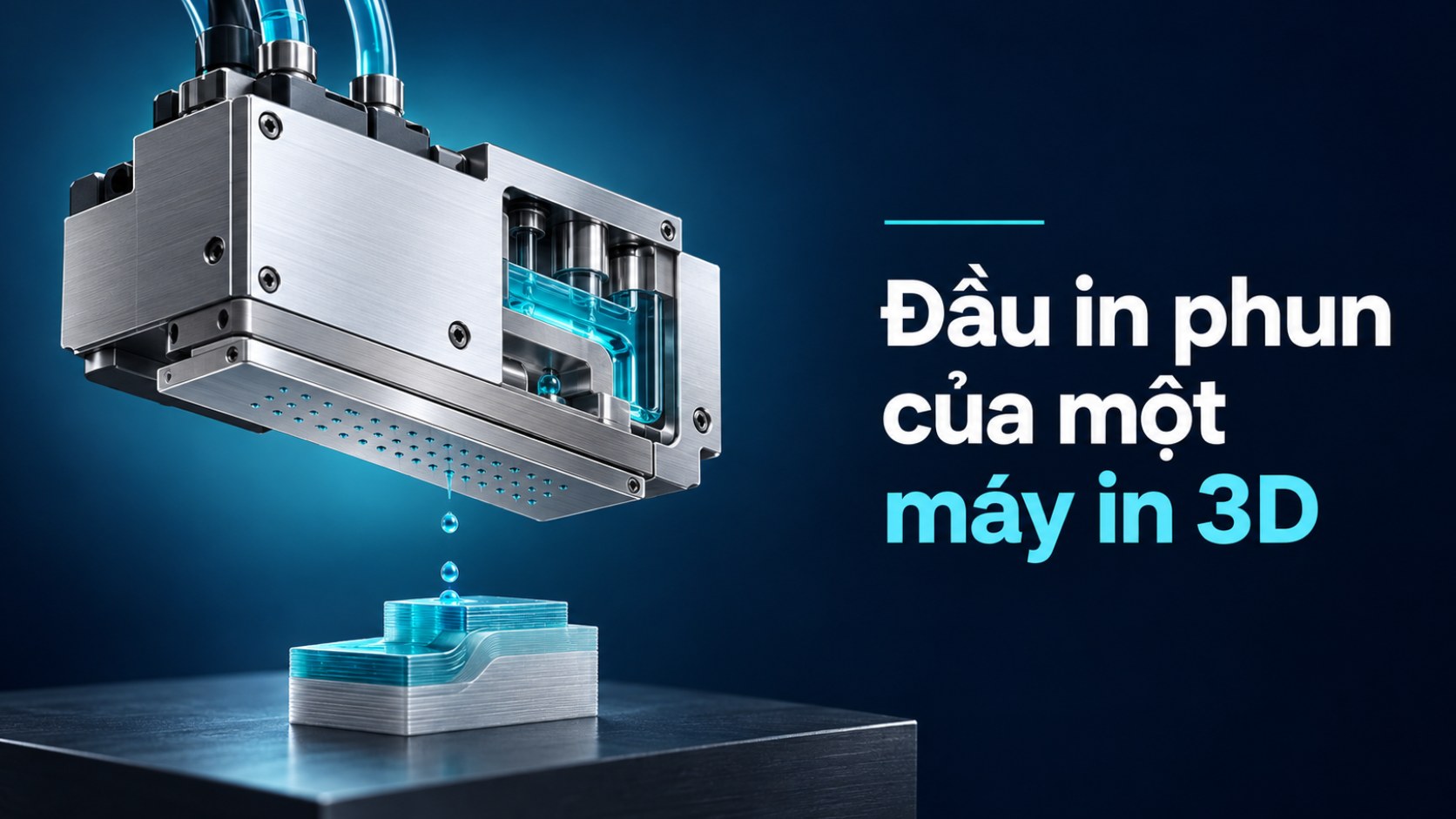 Đầu in phun của một máy in 3D