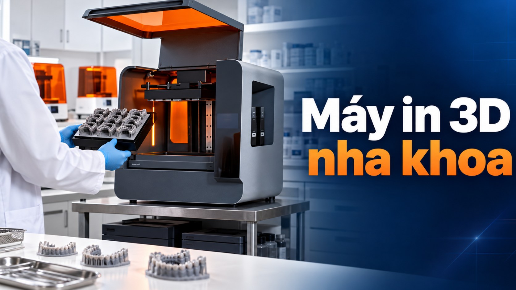 Máy in 3D nha khoa công nghệ mới in mẫu răng siêu nét