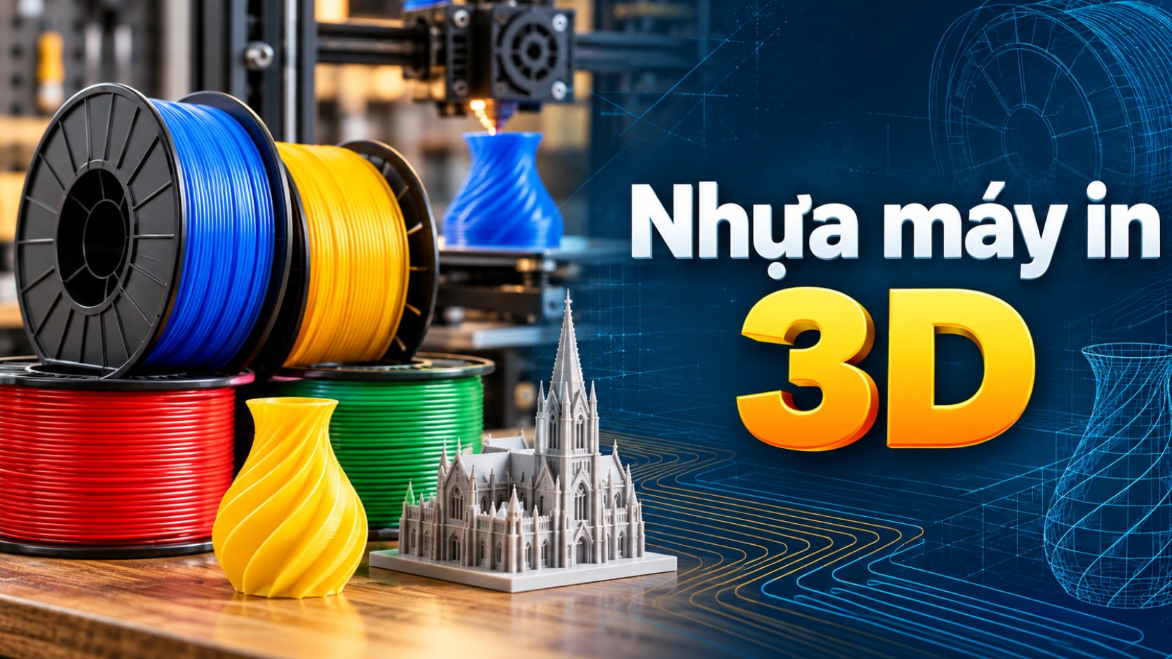 Nhựa máy in 3D gồm những loại nào? Đặc tính & ứng dụng