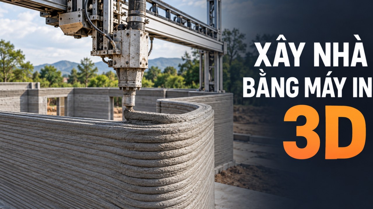 Xây nhà bằng máy in 3D